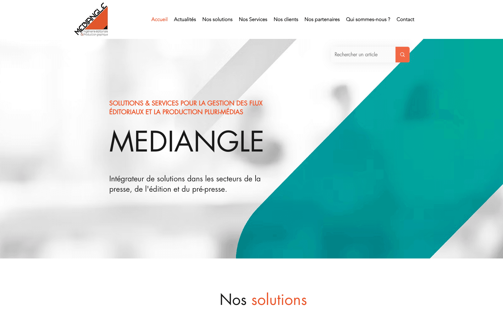 Capture du site Mediangle